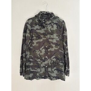 Dear John Camo Jenny‎ Utility Jacket  Packable Hood Anthropologie Streetwear
